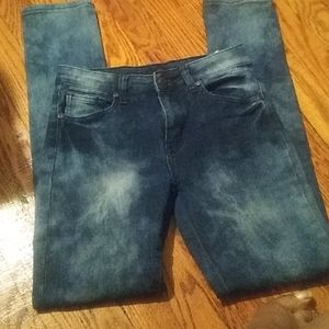 Acid wash skinny jeans